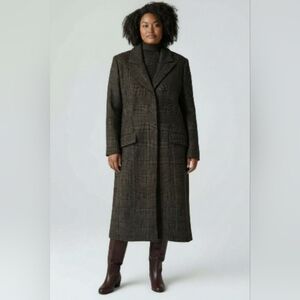 Brand NWT Banana Republic Black, Brown, Tan And Red Winter Coat